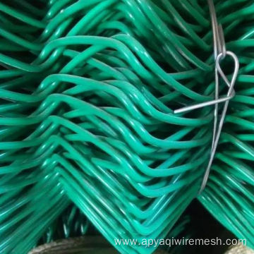 plastic coated diamond wire fence/ chain link fence